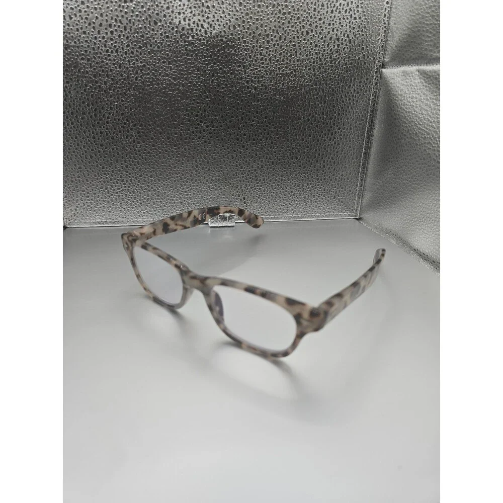 Peepers Grey Tortoise Blue Light Block Reading Glasses 2600 Clark +2.50 Academia